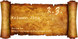 Kelemen Zita névjegykártya